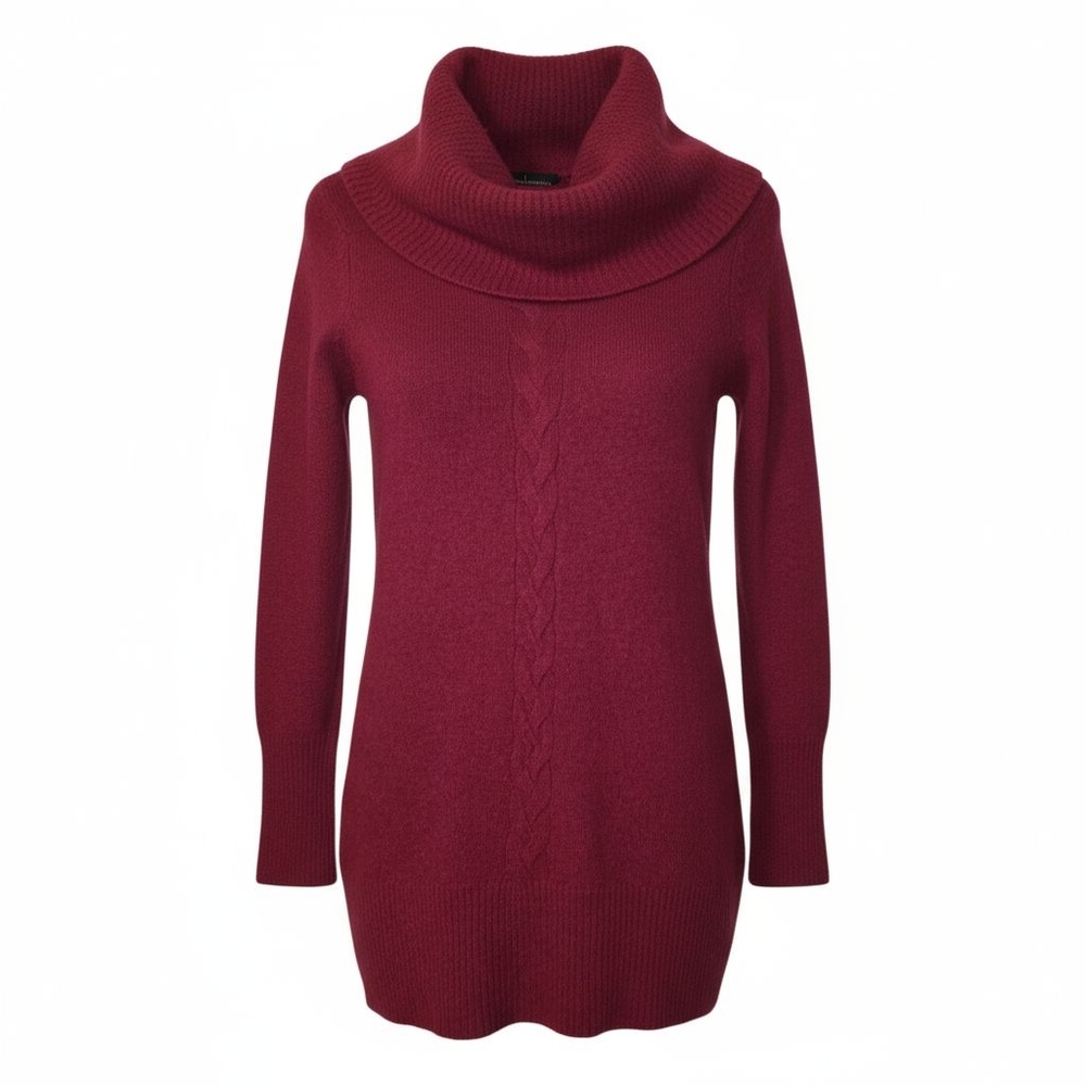 Moda International Deep Red Cowl Neck Sweater
